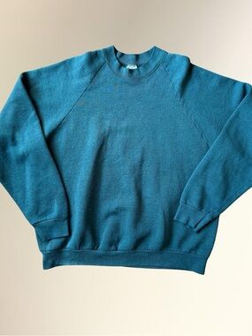 Fruit of the Loom Teal Crewneck Sweatshirt - Men's